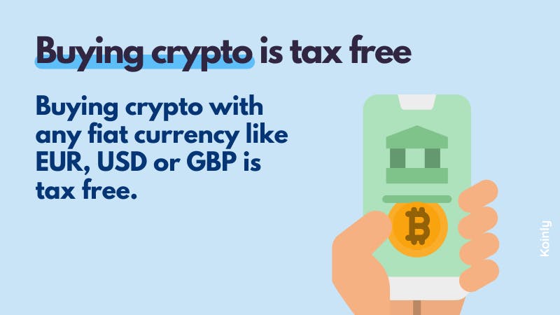 Buying crypto with EUR is tax free
