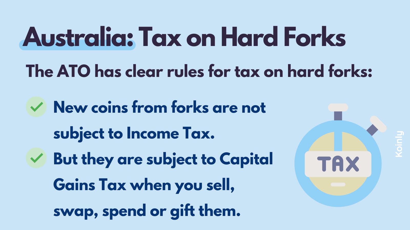 Hard forks tax Australia