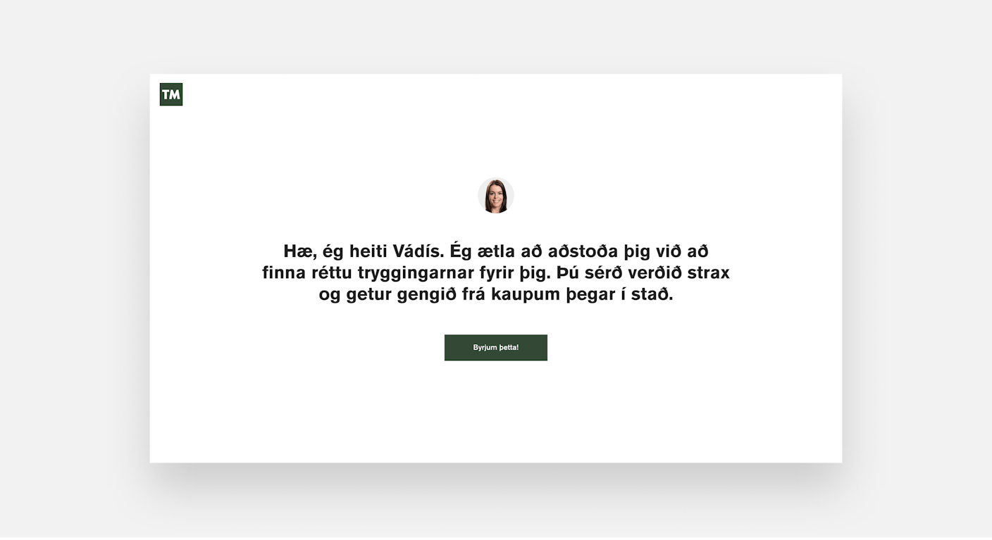 Screenshot of buying insurance online