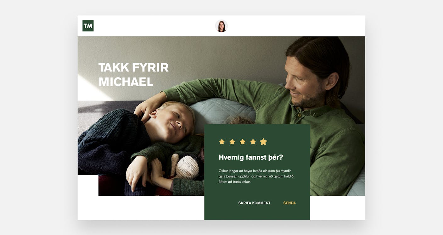 Screenshot of TM website