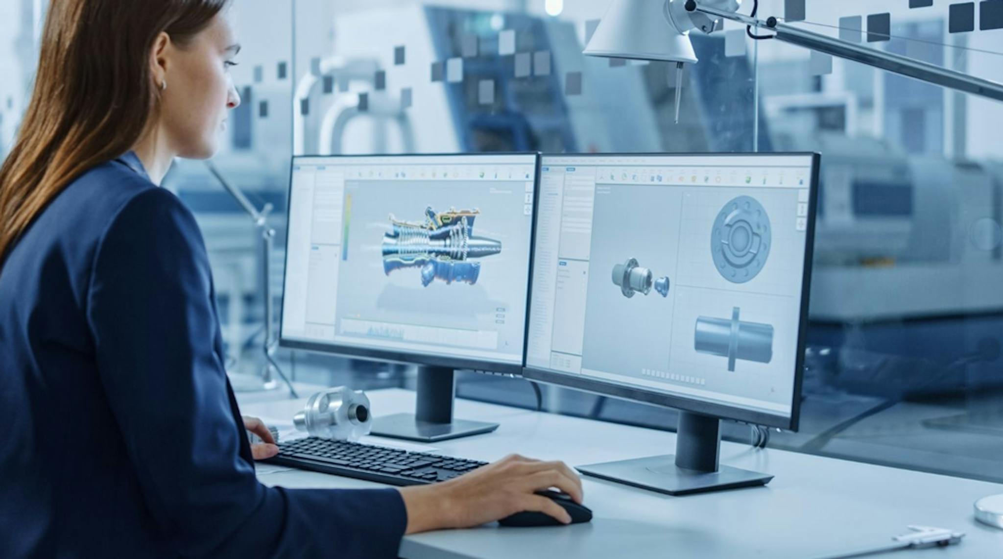 CAD-ritning-dator-person-studerar