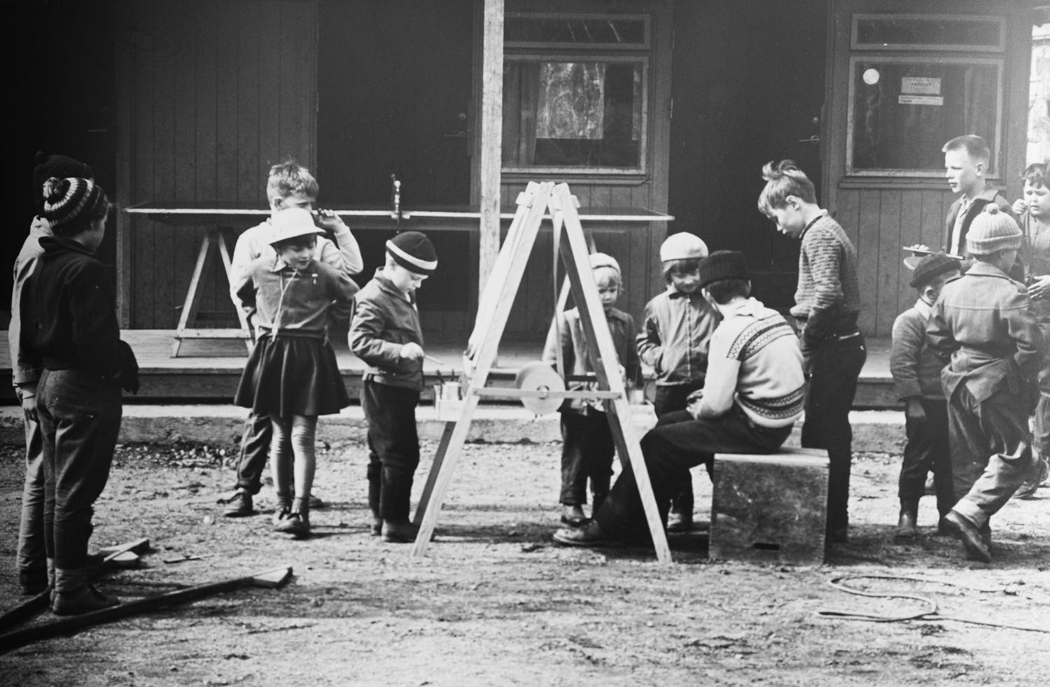 Fagerlidsparken (playground) in the 1950’s. Photo: Yngve Hellström 