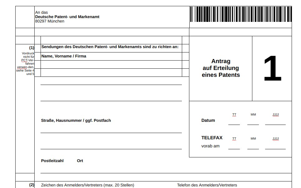 Patent anmelden was braucht man