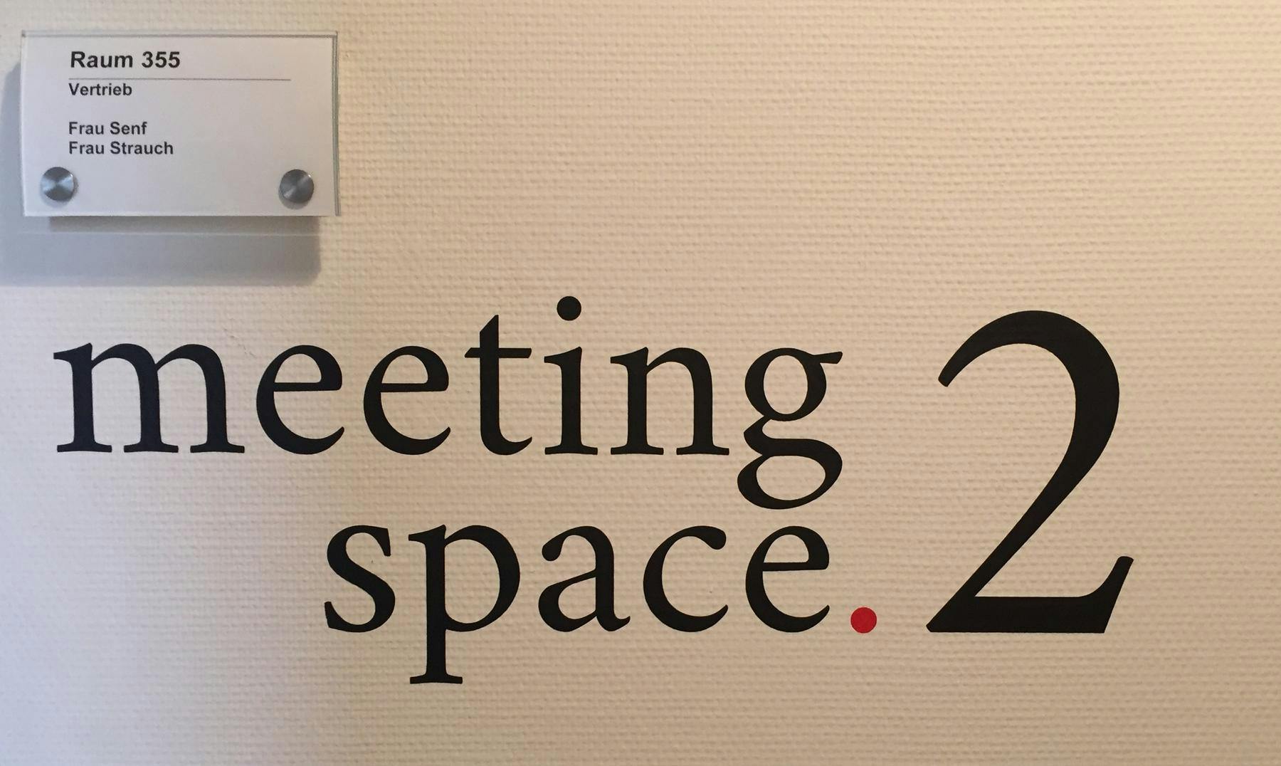Meeting-Raum-Plakette