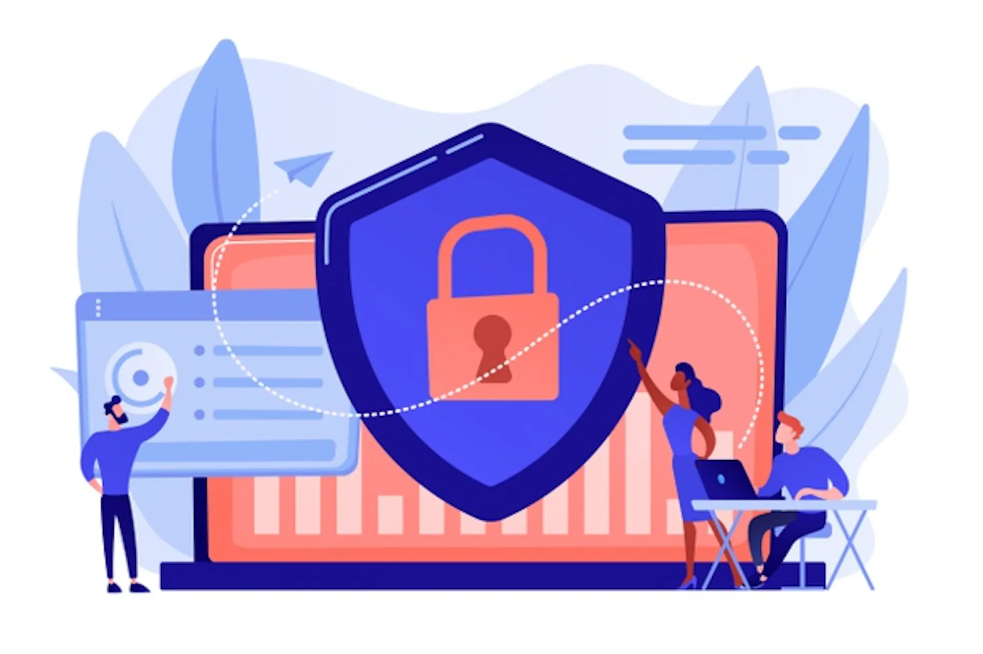 security-analysts-protect-internet-connected-systems-with-shield-cyber-security-data-protection-cyberattacks-concept