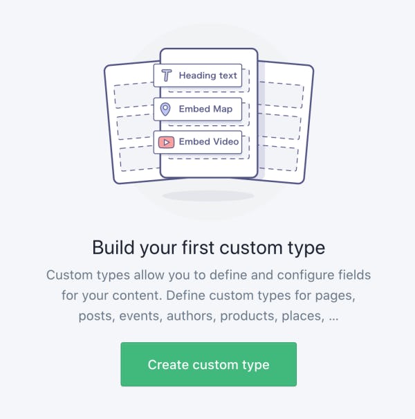 Create custom typeのボタンを押下