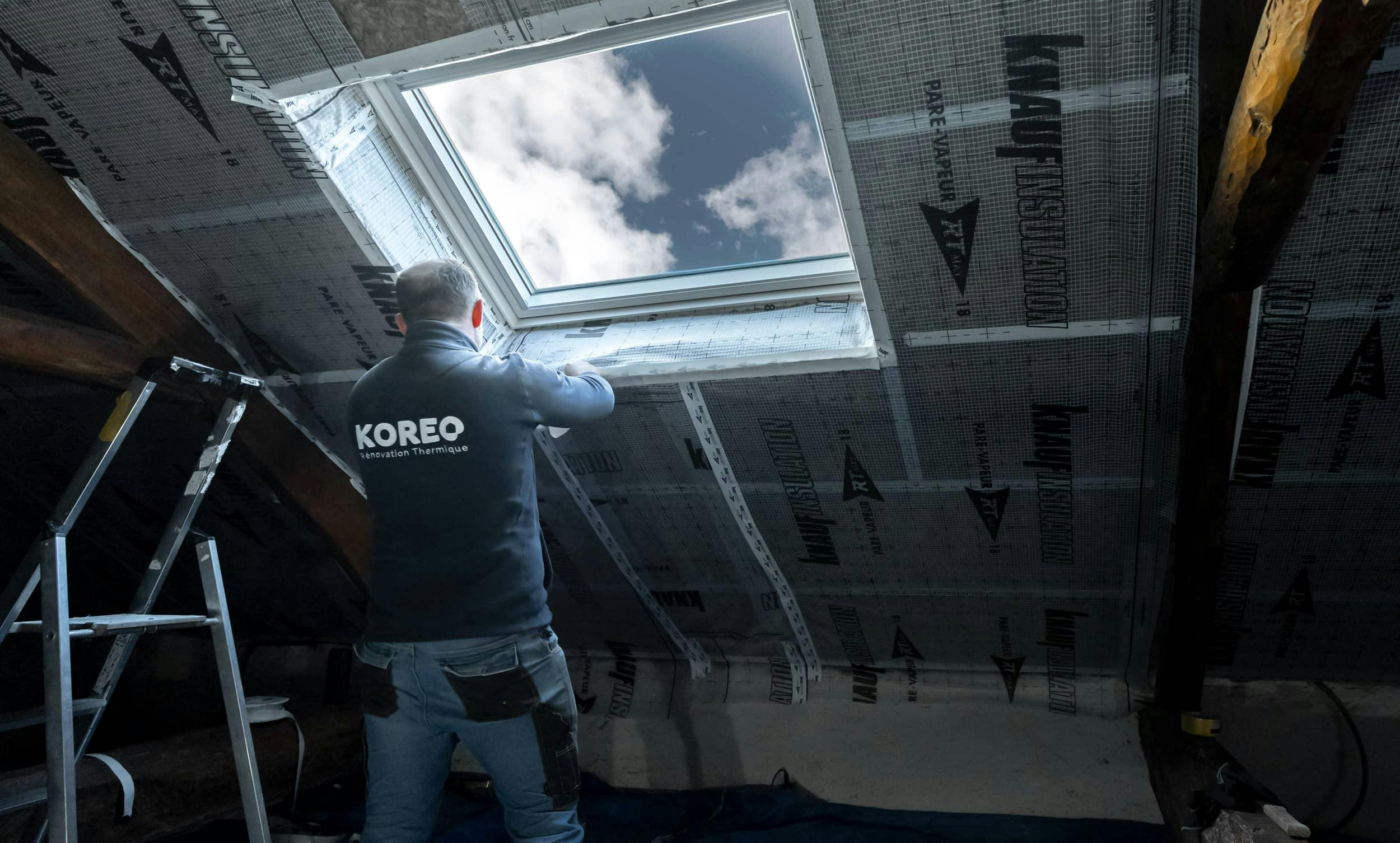 Professionnel de l'aménagement des combles avec isolation thermique.