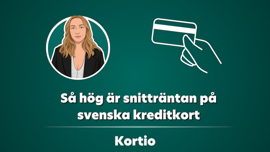 jämförelse av snitträntan - alla kreditkort svenska marknaden