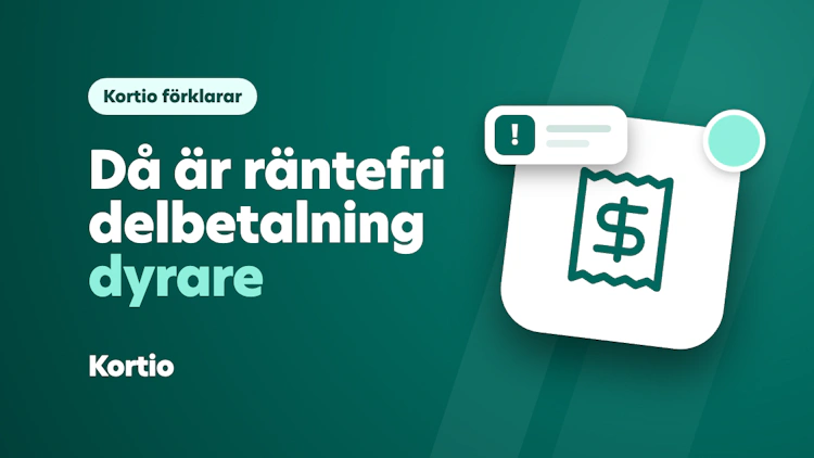 Då är räntefri delbetalning dyrare