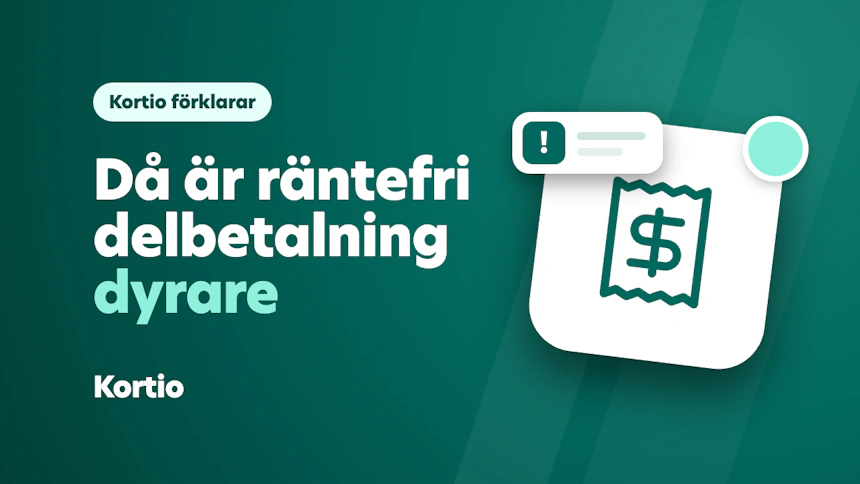 Då är räntefri delbetalning dyrare