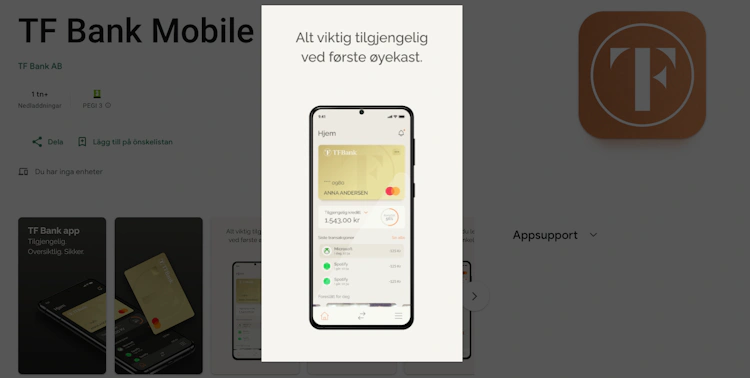 Nå lanseres den nye TF Bank-appen. Slik bruker du den!