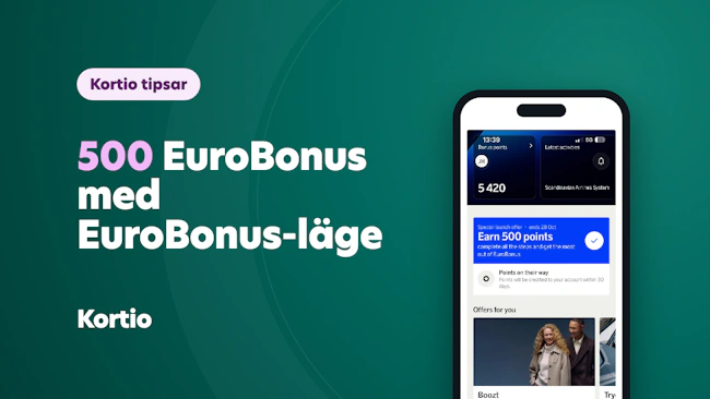 Tjäna 500 EuroBonus via SAS nya Eurobonus-läge