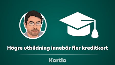 Högre utbildning innebär fler kreditkort