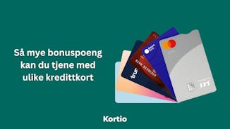 Så mye bonuspoeng kan du tjene med ulike kredittkort