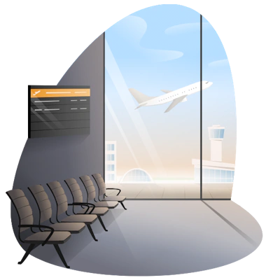 Hva er en flyplasslounge?