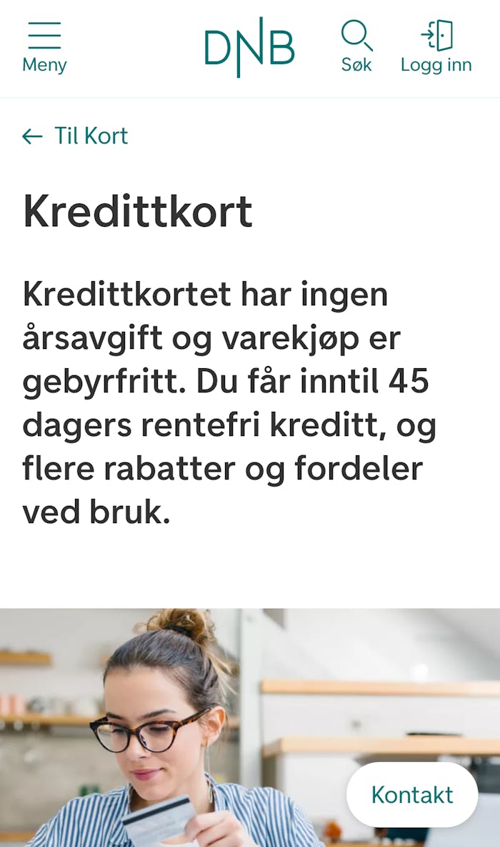 DNB nettside