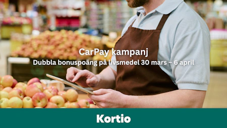 Dubbla bonuspoäng på livsmedel 30 mars – 6 april