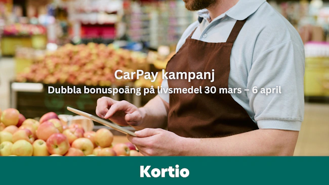 Dubbla bonuspoäng på livsmedel 30 mars – 6 april