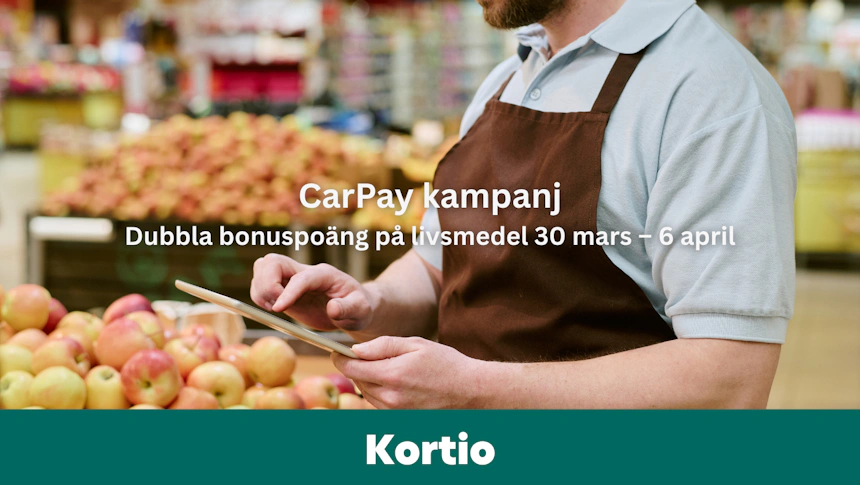 Dubbla bonuspoäng på livsmedel 30 mars – 6 april