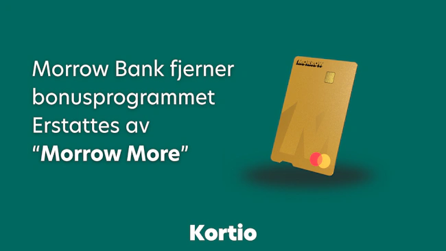 Morrow Bank fjerner bonusprogrammet – erstattes av “Morrow More”