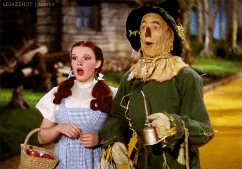 Dorothy and the Scarecrow animated gif