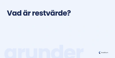 Vad är restvärde?