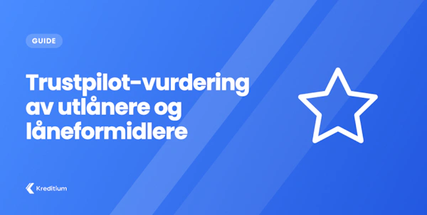 Trustpilot-vurdering av utlånere og låneformidlere
