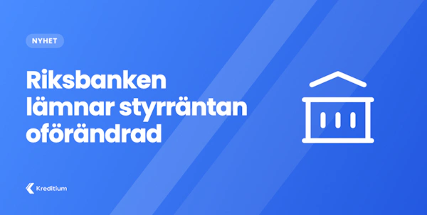Riksbanken lämnar styrräntan oförändrad - kvar på 1,75 procent