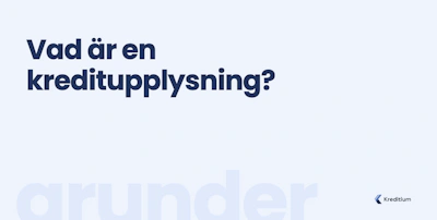 Vad är en kreditupplysning?