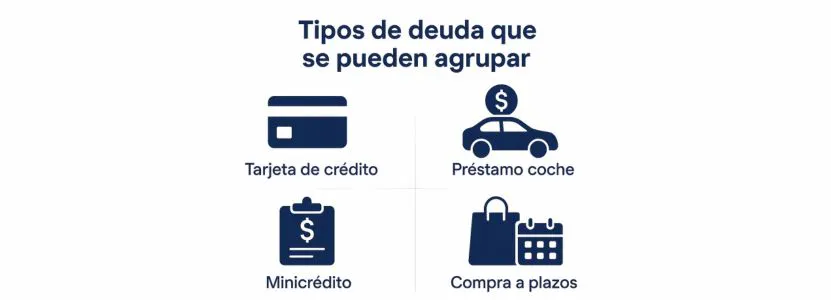 tipos de deudas que se pueden agrupar