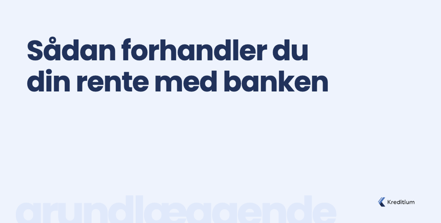 Forhandle rente bank