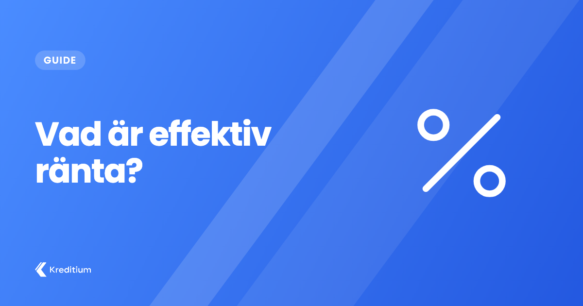 Vad är effektiv ränta?