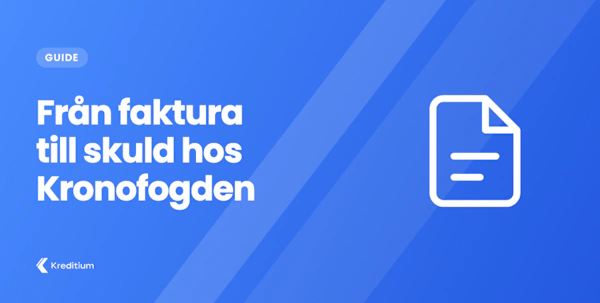 Från faktura till skuldsaldo hos Kronofogden