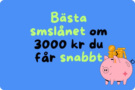 Bästa smslånen på 3000 kr