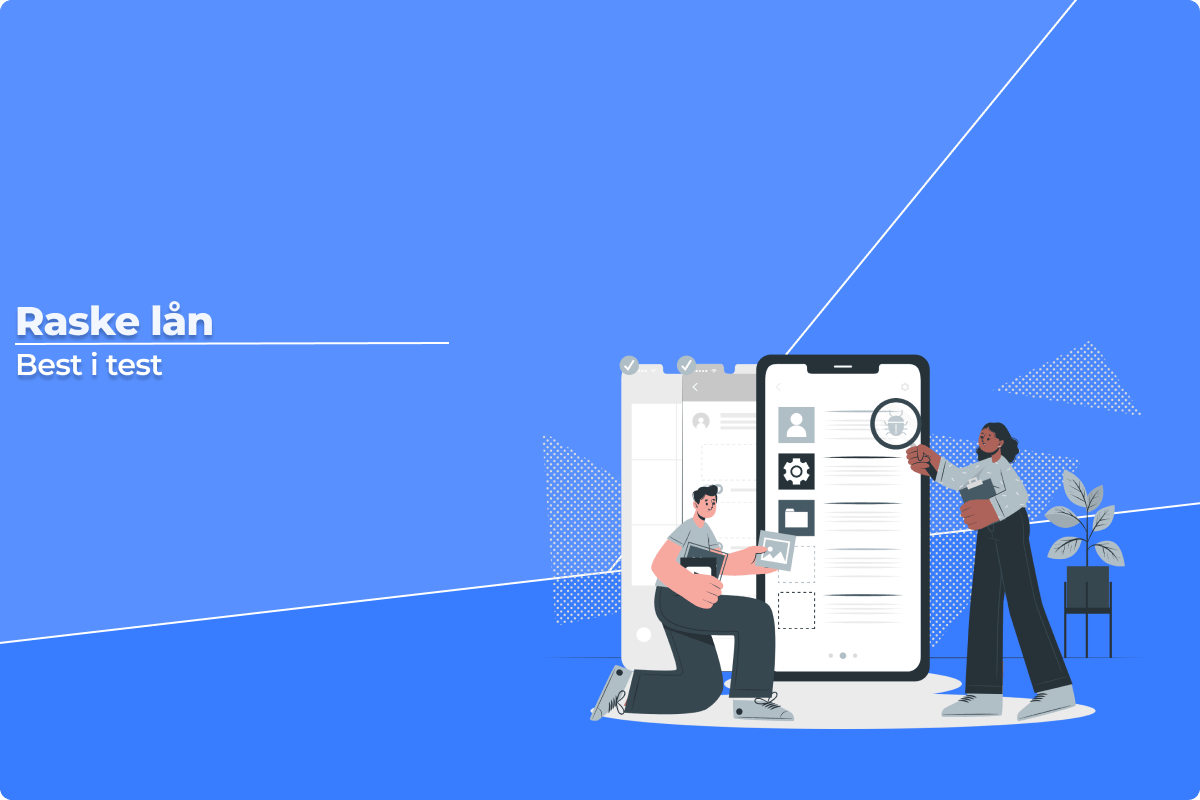 En jente og en gutt som tester en mobil