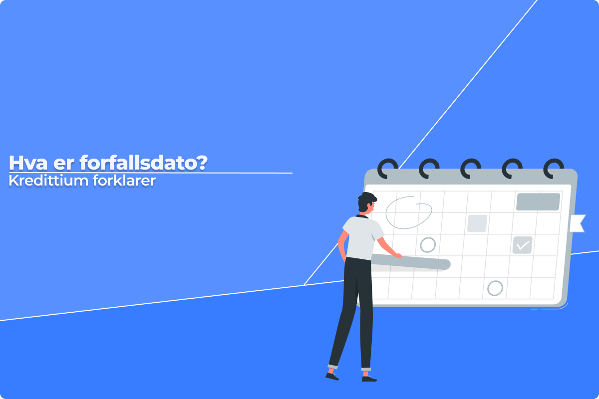 Mann som ser på en kalender.