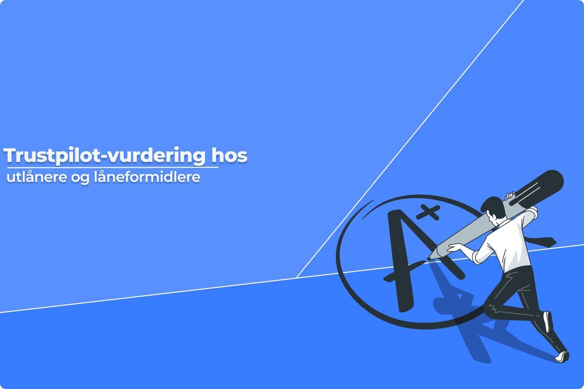 En mann som skriver A+ i karakter.