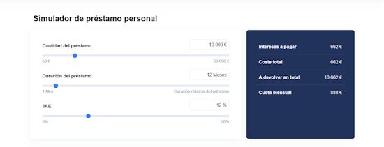 Simulador de préstamos