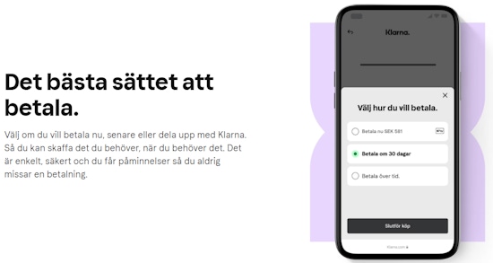 Klarna - Köp nu, betala senare
