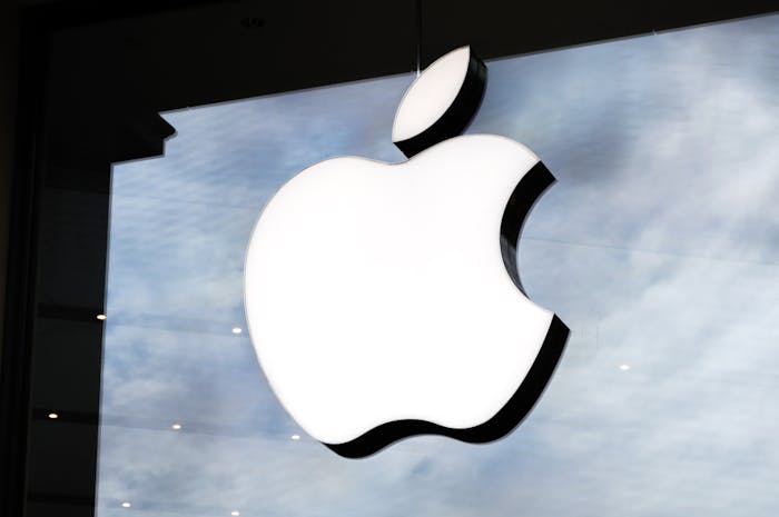 Apple logga på ett av deras kontor.