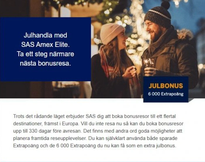 Amex Elite julbonus