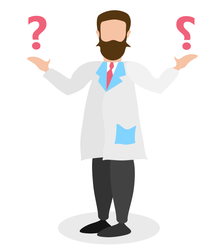 Illustration eines Menschens zum Vergleich zweier Kreditkarten