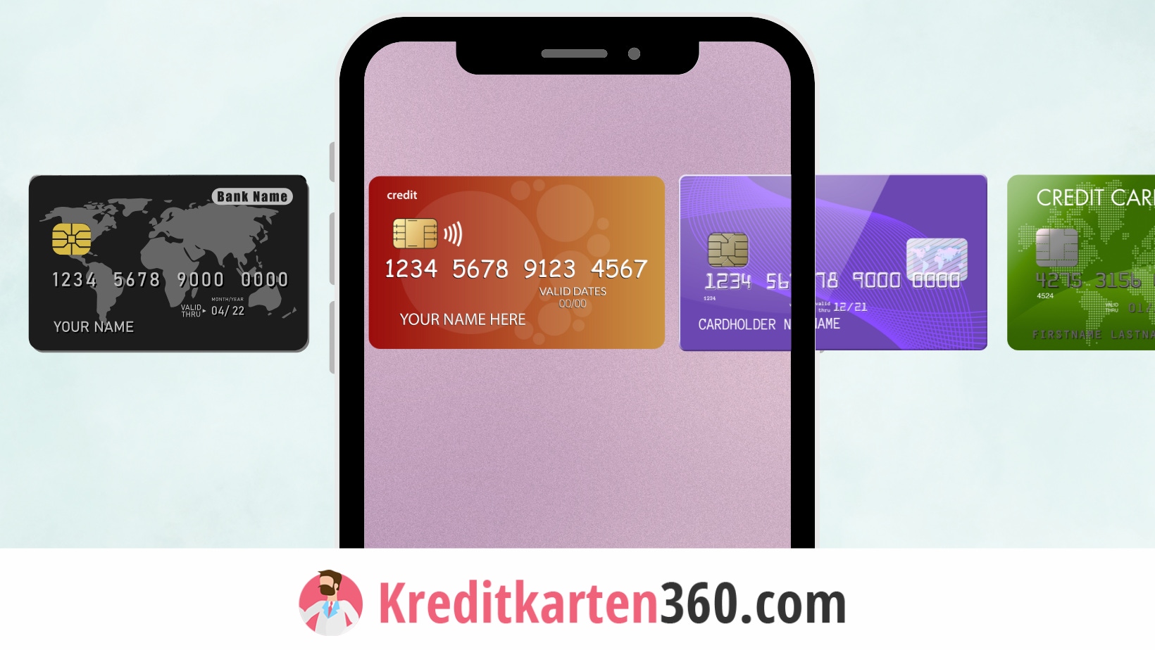 Kreditkarte mit Motiv