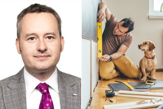 SEB:s aktiestrateg Esbjörn Lundevall tror att byggvaruhusen kommer visa extra bra resultat, med tanke på renoveringsboomen under sommaren. Foto: Pressbild/SEB och Zivica Kerkez/Shutterstock.com