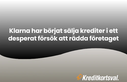 Klarna säljer krediter