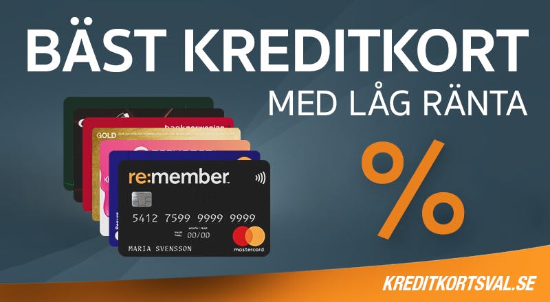kreditkort med låg ränta