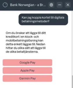 Bank Norwegians kundtjänst 2