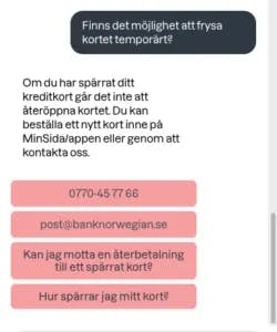 Bank Norwegian kundtjänst 3