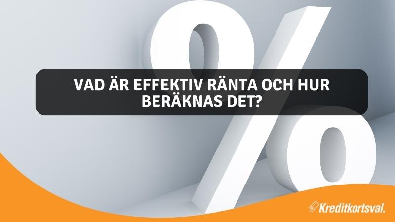 Vad är effektiv ränta?