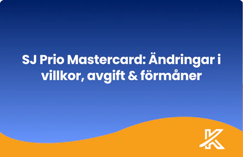SJ Prio Mastercard förändringar